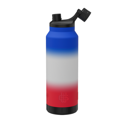 Wyld Gear Wyld Mag Bottle 34oz Red and White and Blue 