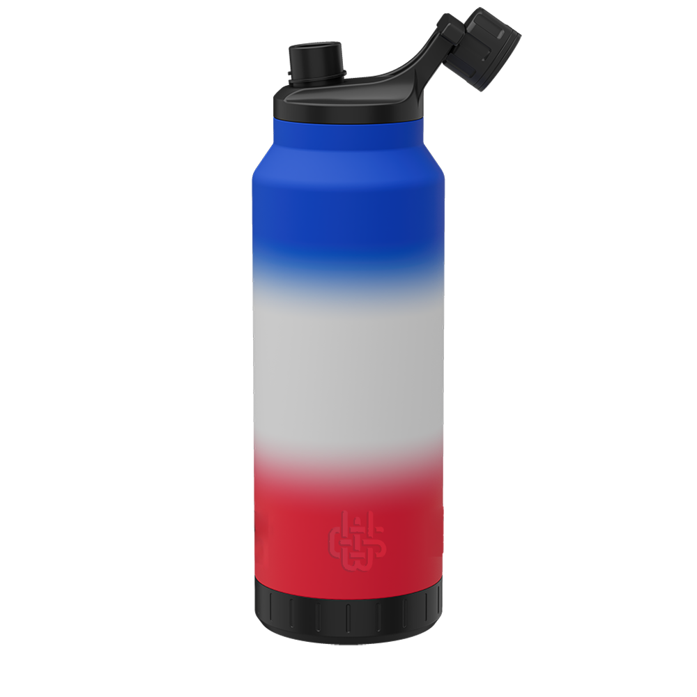 Wyld Gear Wyld Mag Bottle 44 oz Red and White and Blue 