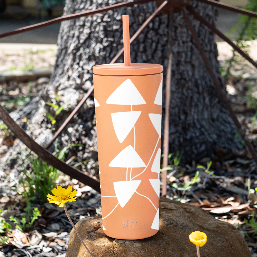 custom printed whim tumbler with straws for mother&