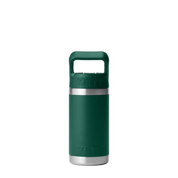 Yeti 12 oz Rambler Kids Bottle with color match straw lid #color_black-forest-gree