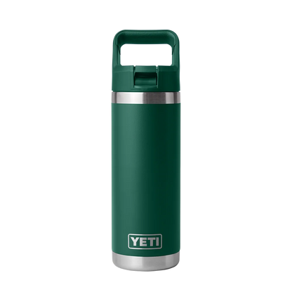 YETI Rambler® Straw Bottle with Color-Matched Straw Lid 18 oz Black Forest Green 