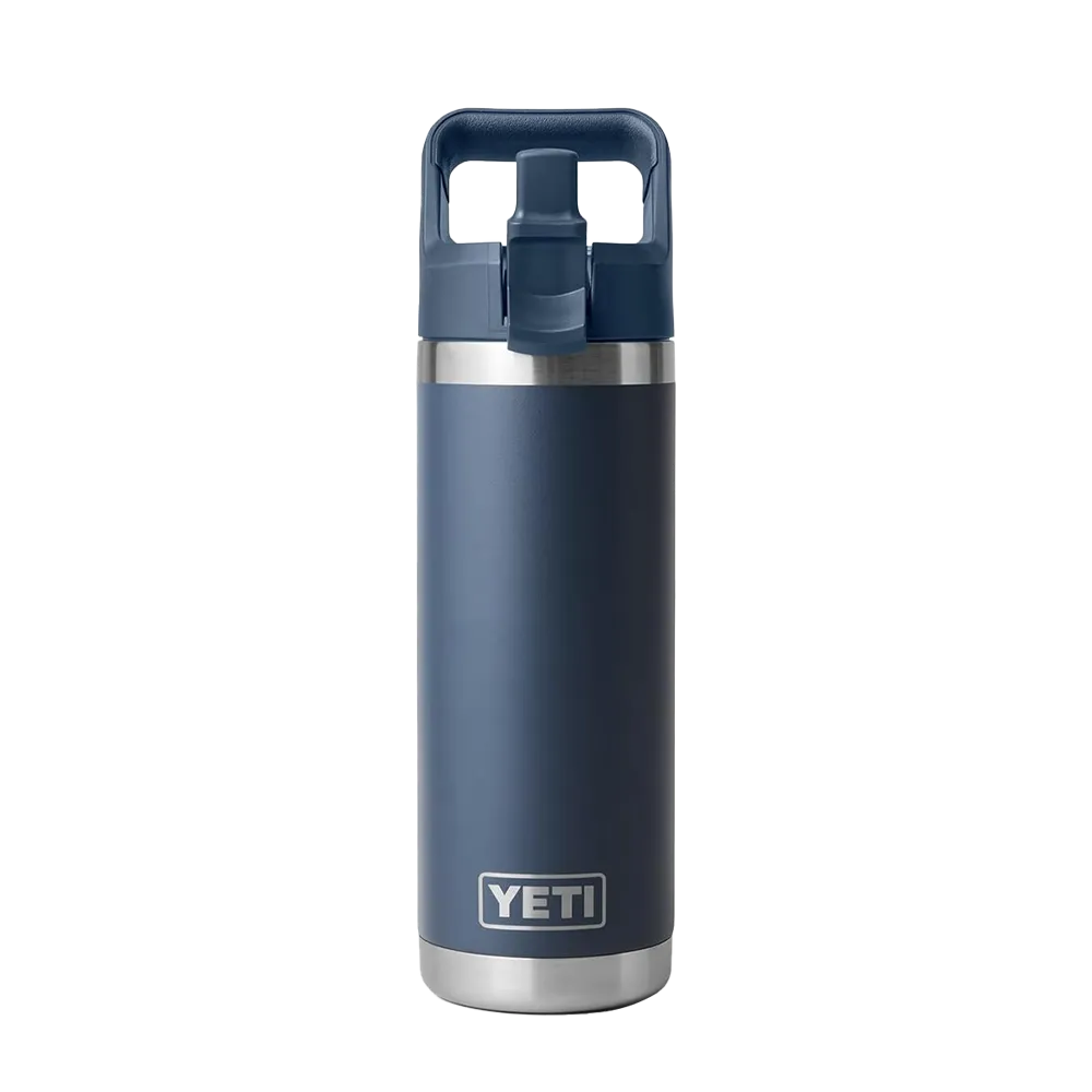YETI Rambler® Straw Bottle with Color-Matched Straw Lid 18 oz Navy 