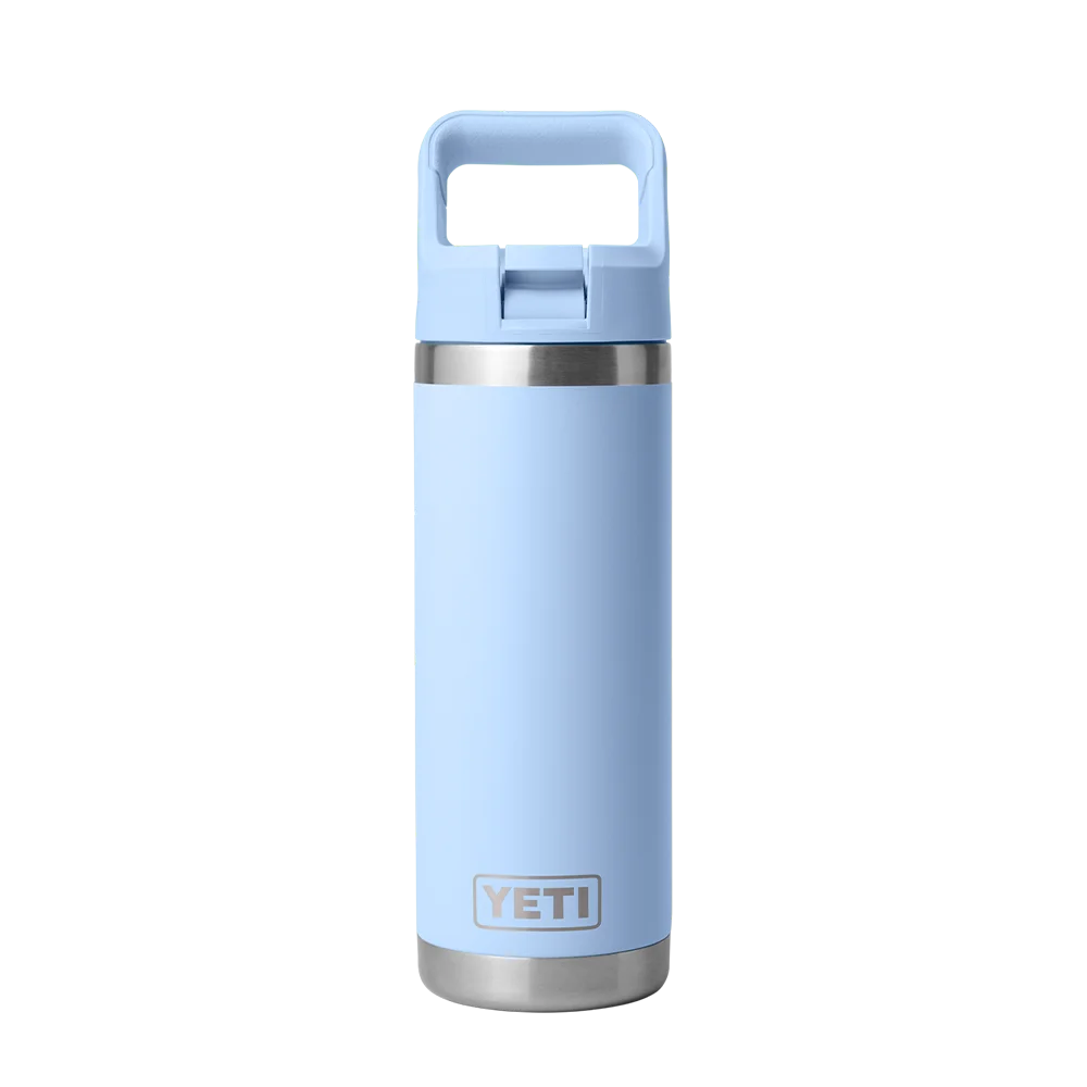 YETI Rambler® Straw Bottle with Color-Matched Straw Lid 18 oz Big Sky Blue 