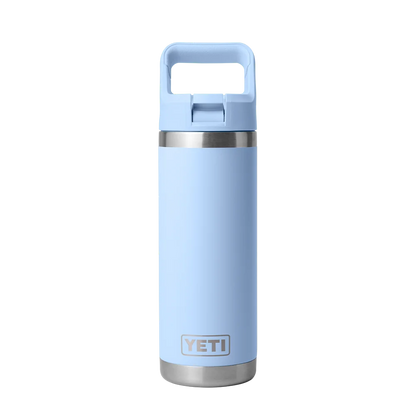 YETI Rambler® Straw Bottle with Color-Matched Straw Lid 18 oz Big Sky Blue 