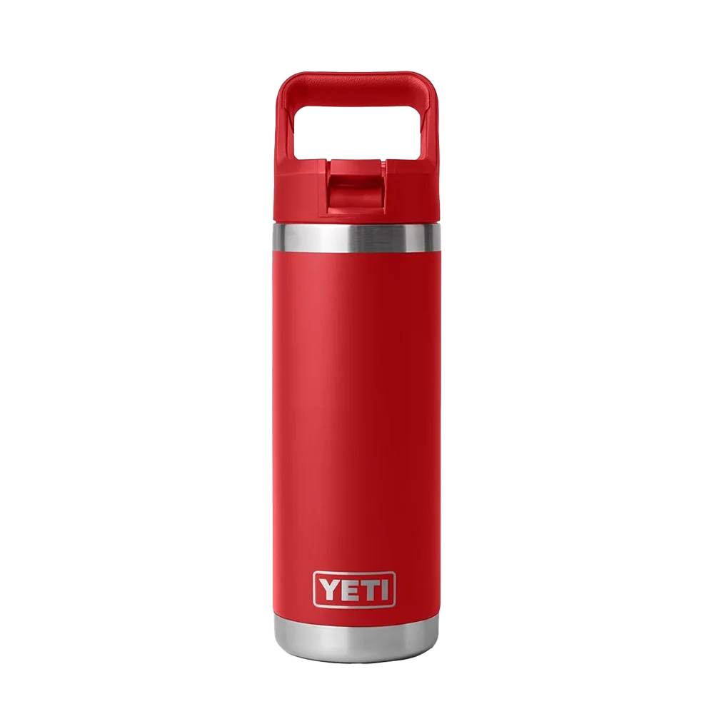 YETI Rambler® Straw Bottle with Color-Matched Straw Lid 18 oz Rescue Red 