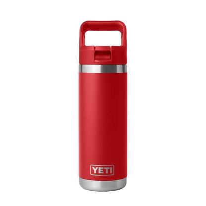 YETI Rambler® Straw Bottle with Color-Matched Straw Lid 18 oz Rescue Red 