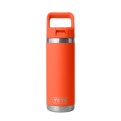 YETI Rambler® Straw Bottle with Color-Matched Straw Lid 18 oz Papaya 
