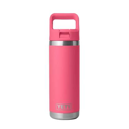 YETI Rambler® Straw Bottle with Color-Matched Straw Lid 18 oz Tropical Pink 