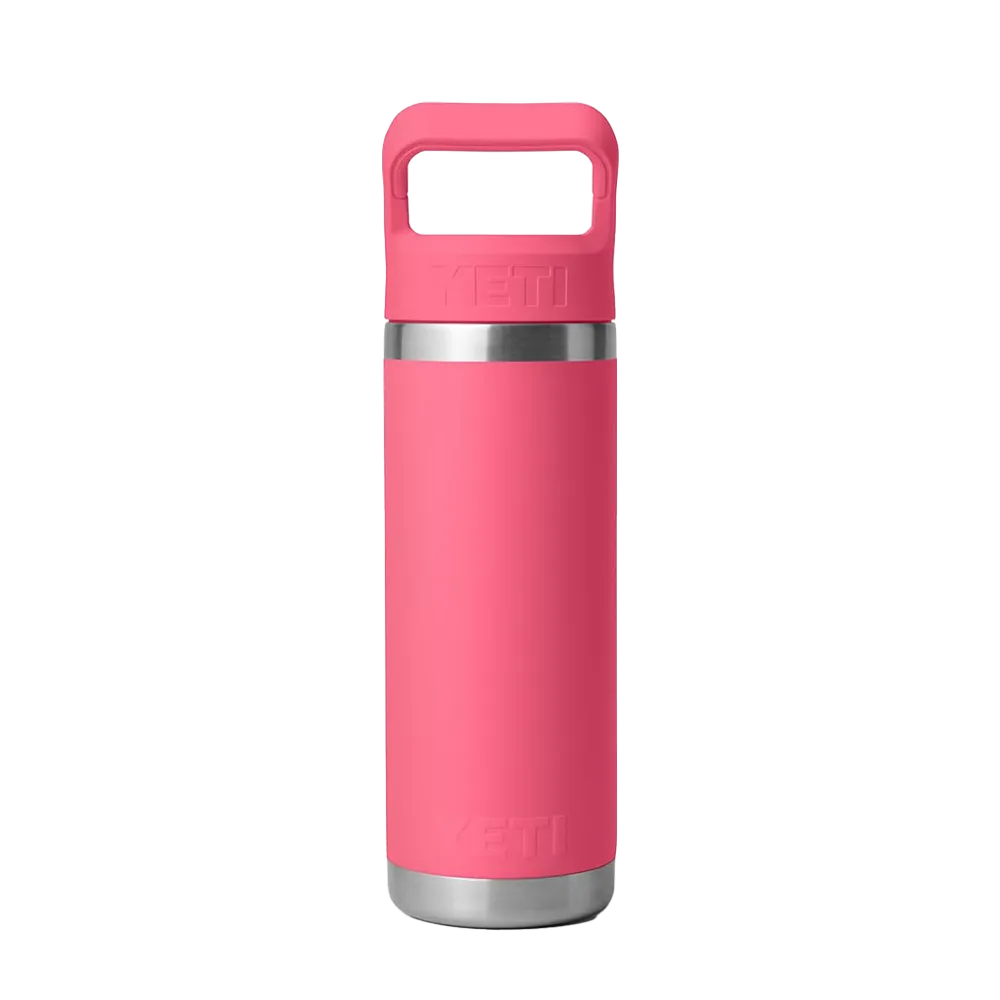 YETI Rambler® Straw Bottle with Color-Matched Straw Lid 18 oz Tropical Pink 