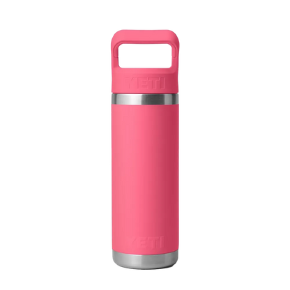 YETI Rambler® Straw Bottle with Color-Matched Straw Lid 18 oz Tropical Pink 