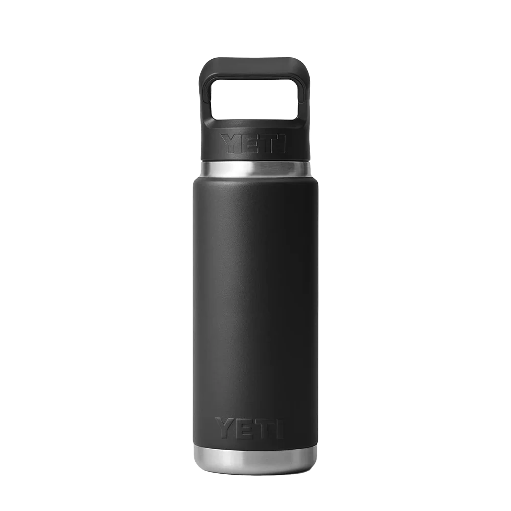YETI Rambler® Straw Bottle with Color-Matched Straw Lid 26 oz Black 