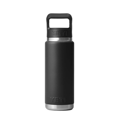YETI Rambler® Straw Bottle with Color-Matched Straw Lid 26 oz Black 