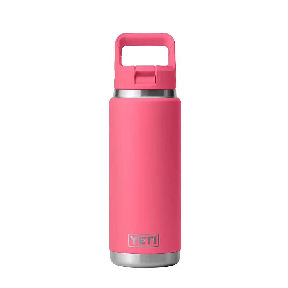 YETI Rambler® Straw Bottle with Color-Matched Straw Lid 26 oz Tropical Pink 