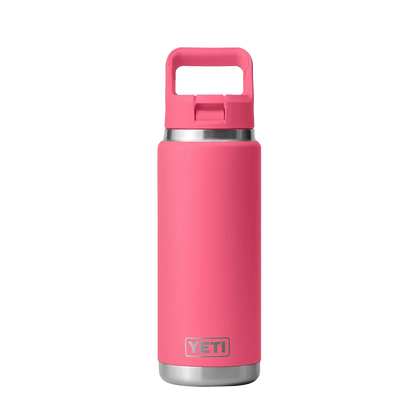 YETI Rambler® Straw Bottle with Color-Matched Straw Lid 26 oz Tropical Pink 