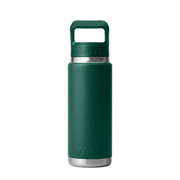 Yeti 26 oz Rambler Straw Bottle #color_black-forest-green