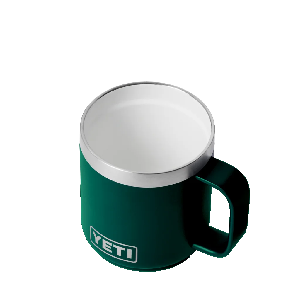 YETI Rambler® Stackable Mug with DuraSip™ Ceramic Liner 10 oz Black Forest Green 