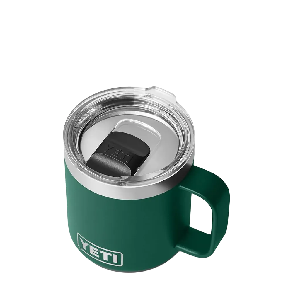 YETI Rambler® Stackable Mug with DuraSip™ Ceramic Liner 10 oz Black Forest Green 
