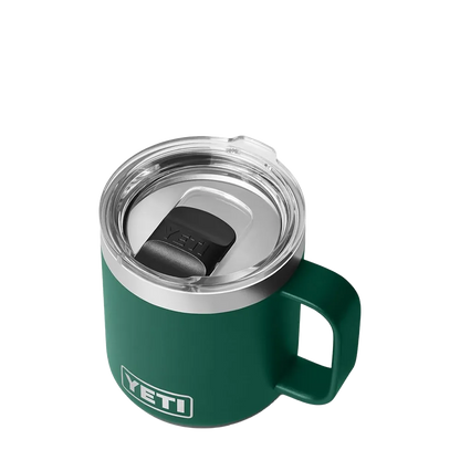 YETI Rambler® Stackable Mug with DuraSip™ Ceramic Liner 10 oz Black Forest Green 