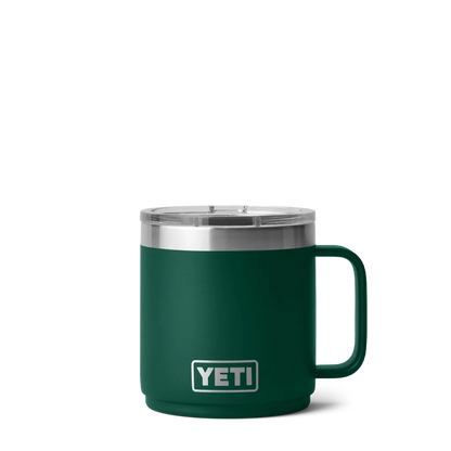 YETI Rambler® Stackable Mug with DuraSip™ Ceramic Liner 10 oz Black Forest Green 