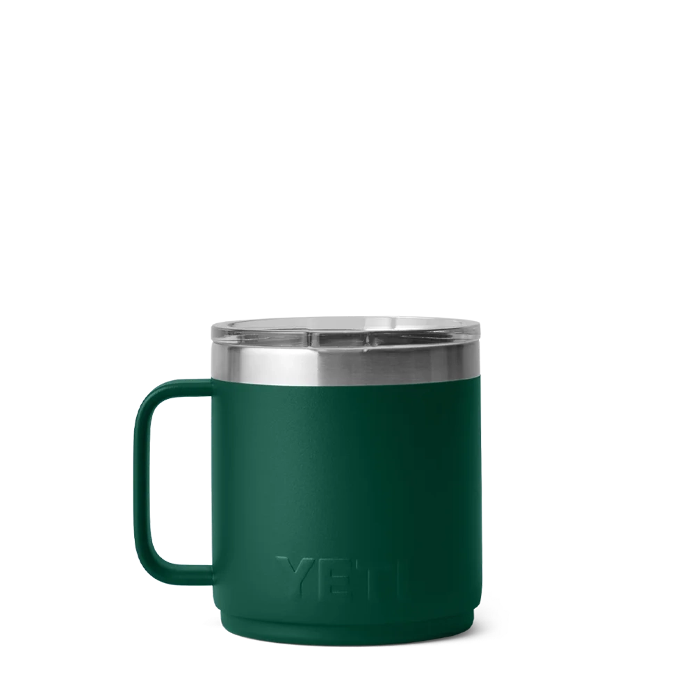 YETI Rambler® Stackable Mug with DuraSip™ Ceramic Liner 10 oz Black Forest Green 