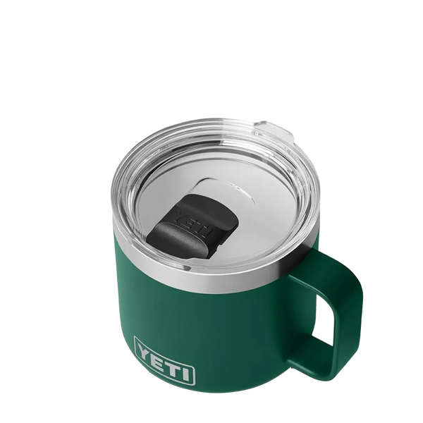 Yeti 14 oz Rambler Stackable Mug with Durasip Ceramic Lining #color_black-forest-green