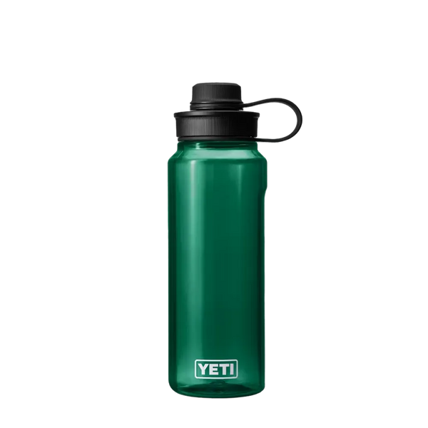 Yeti 34 oz Yonder Bottle with Tether Lid #color_black-forest-green