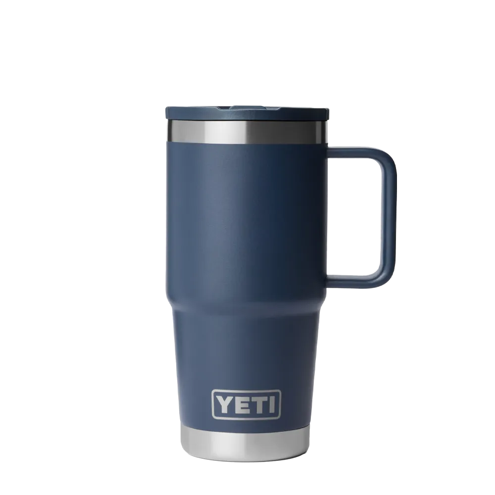 Yeti 20 oz Rambler Travel Mug with Color Match Straw Lid 
