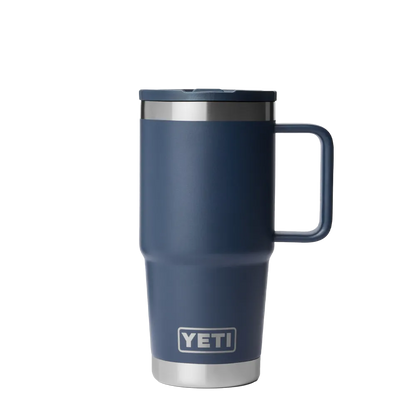 Yeti 20 oz Rambler Travel Mug with Color Match Straw Lid 
