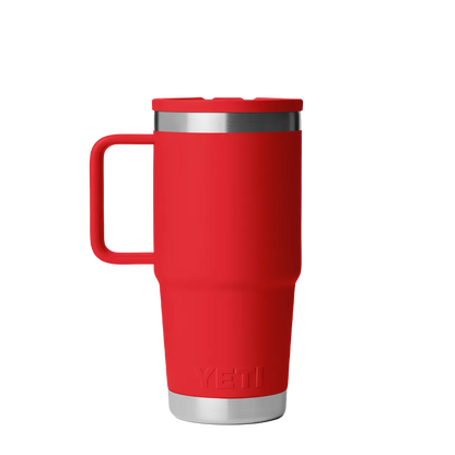Yeti 20 oz Rambler Travel Mug with Color Match Straw Lid 
