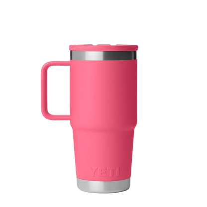 Yeti 20 oz Rambler Travel Mug with Color Match Straw Lid 
