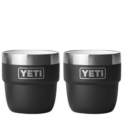 YETI 4 oz Rambler® Stackable Cups with DuraSip™ Ceramic Lining Black 