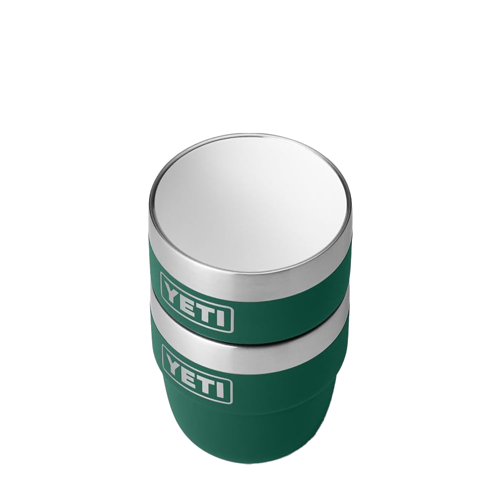 YETI 4 oz Rambler® Stackable Cups with DuraSip™ Ceramic Lining Black Forest Green 