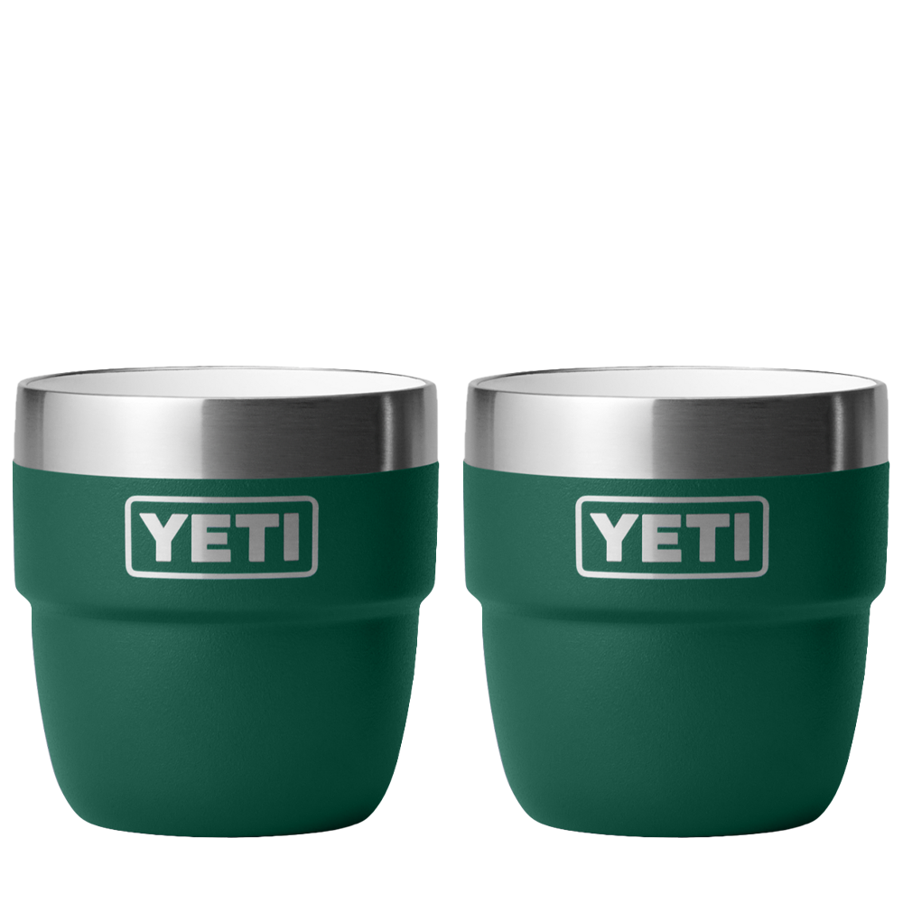YETI 4 oz Rambler® Stackable Cups with DuraSip™ Ceramic Lining Black Forest Green 