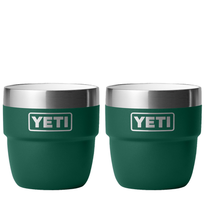 YETI 4 oz Rambler® Stackable Cups with DuraSip™ Ceramic Lining Black Forest Green 