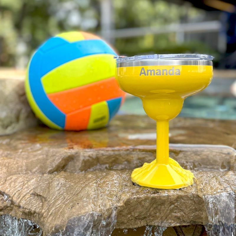 personalized yellow rita margarita tumbler from orca