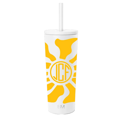 Wavy Rays Monogram | 24 oz