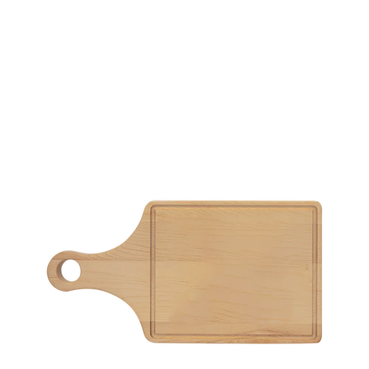 Maple Cutting Board Paddle Shape with Drip Ring 