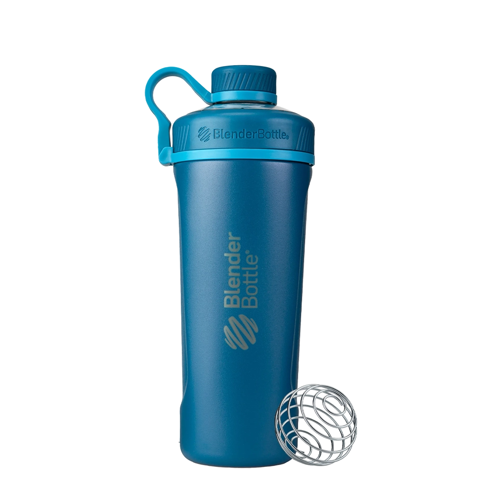 BlenderBottle Radian 26 oz Black Solid Print Shaker Cup with Screw Cap and  Wide Mouth Lid