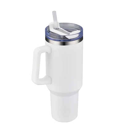 Arctic 40 oz Stainless Handle Tumbler with lid and straw - Bare