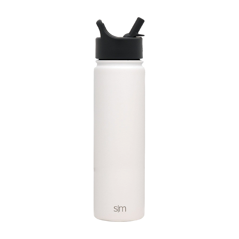 Simple Modern 32 oz Summit Water Bottle with Straw Lid, Midnight Black