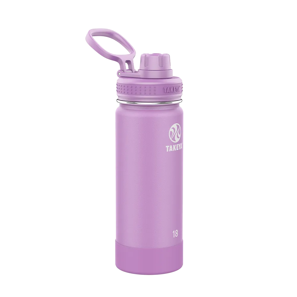Customized Actives Water Bottle Spout Lid 18 oz Water Bottles from Takeya 