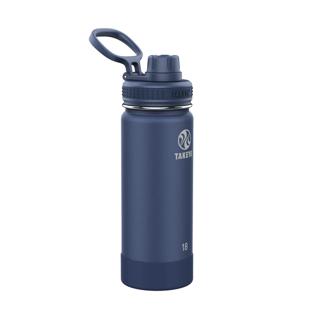 Customized Actives Water Bottle Spout Lid 18 oz Water Bottles from Takeya 
