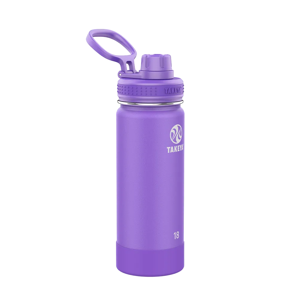Customized Actives Water Bottle Spout Lid 18 oz Water Bottles from Takeya 