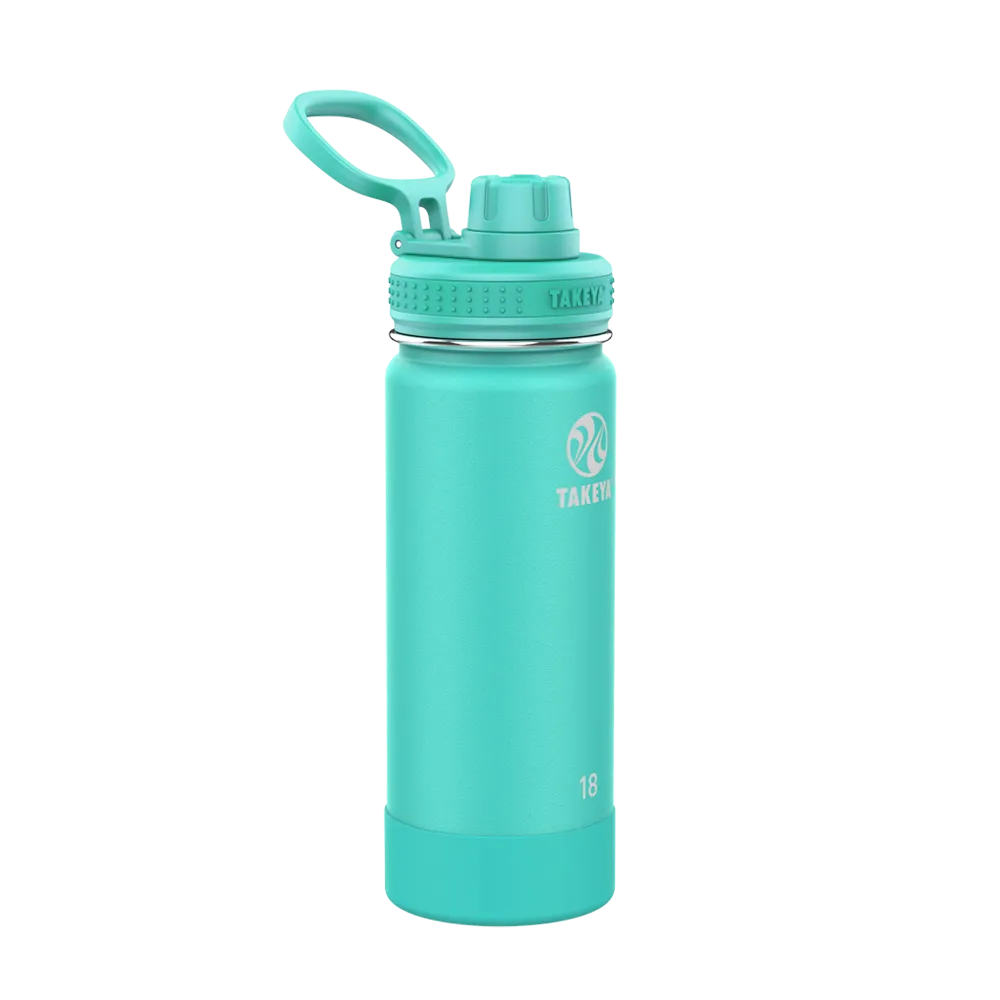 Customized Actives Water Bottle Spout Lid 18 oz Water Bottles from Takeya 