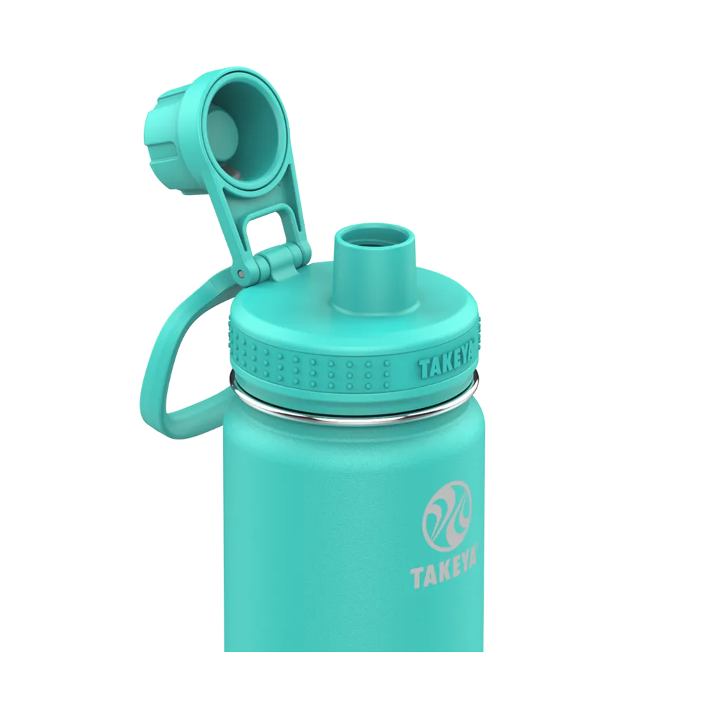 Customized Actives Water Bottle Spout Lid 18 oz Water Bottles from Takeya 