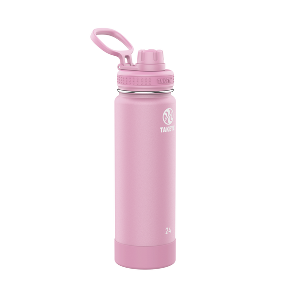 Customized Actives Water Bottle Spout Lid 24 oz Water Bottles from Takeya #color_pink-lavender