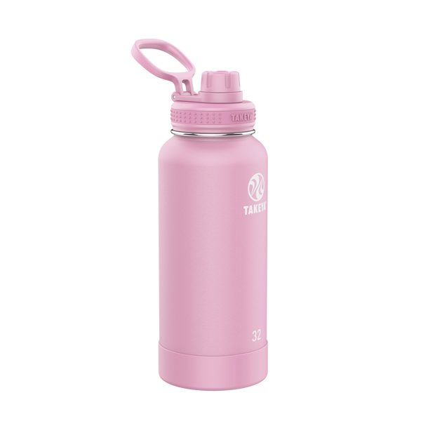 Customized Actives Water Bottle Spout Lid 32 oz Water Bottles from Takeya #color_pink-lavender