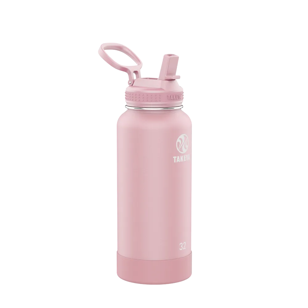 Customized Actives Water Bottle Straw Lid 32 oz Water Bottles from Takeya 