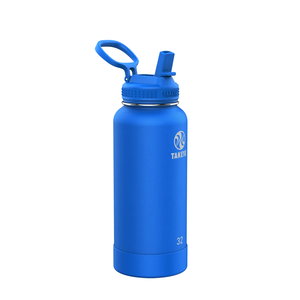 Customized Actives Water Bottle Straw Lid 32 oz Water Bottles from Takeya 