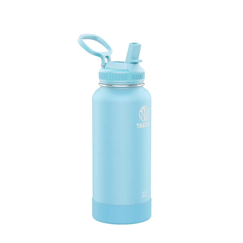 Customized Actives Water Bottle Straw Lid 32 oz Water Bottles from Takeya 